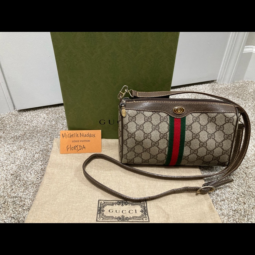 ❌SOLD❌ Gucci Web Crossbody Bag